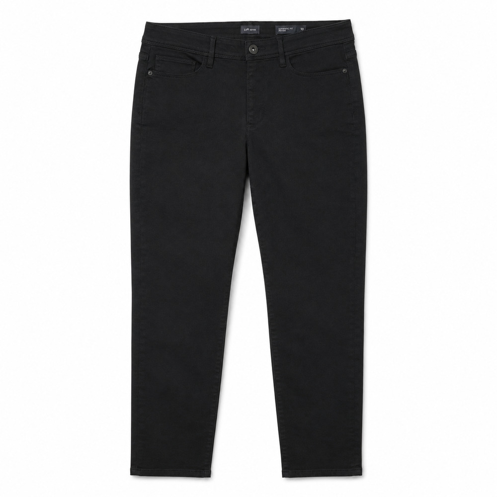 J Jill Jeans Women 10 Black Authentic Fit Slim Ankle Mid Rise Stretch Minimalist
